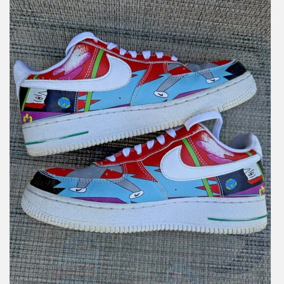 Nike Ruohan Wang x Air Force 1 Low Fly Leather Sneakers CZ3990-900 Unisex Sz 6.5 - Picture 8 of 16